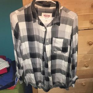 Plaid button-up shirt